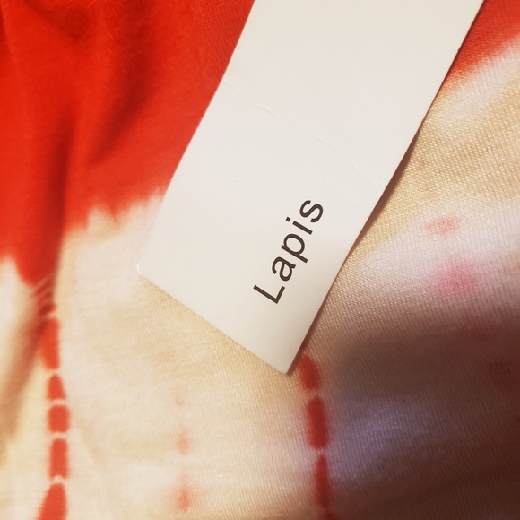 LAPIS Orange/ Ivory Tie Dye Lg. Dress-S-NWOT - Picture 7 of 11